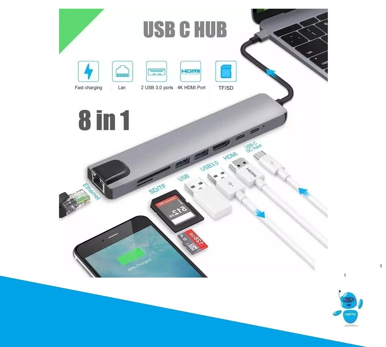 ADAPTADOR MULTI-PUERTO USB TIPO C DOCK