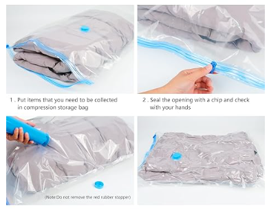 BOLSAS DE ALMACENAMIENTO AL VACIO PARA VIAJE