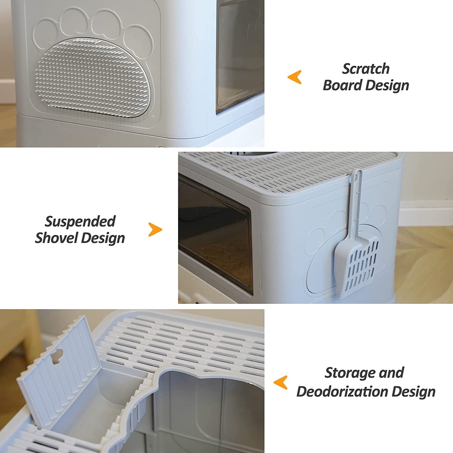CAJA DE ARENA PLEGABLE PARA GATOS