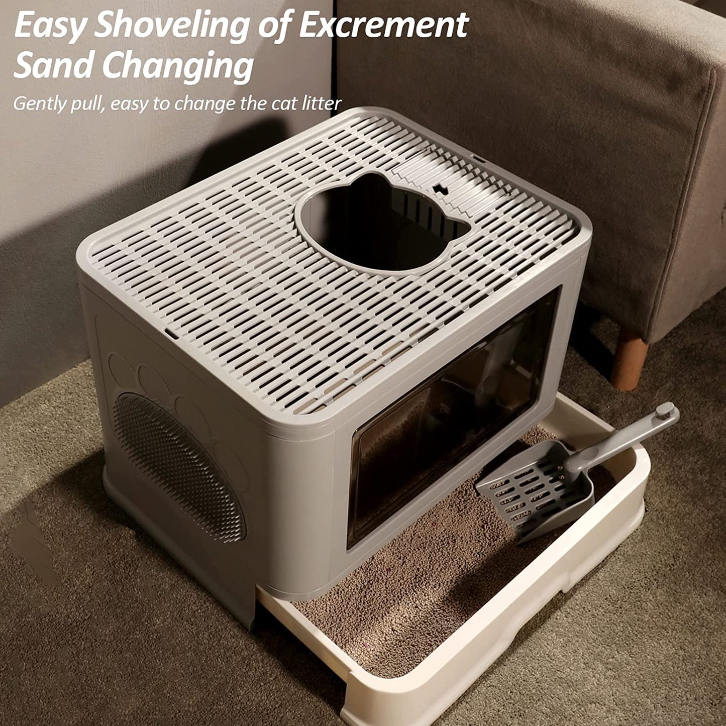 CAJA DE ARENA PLEGABLE PARA GATOS