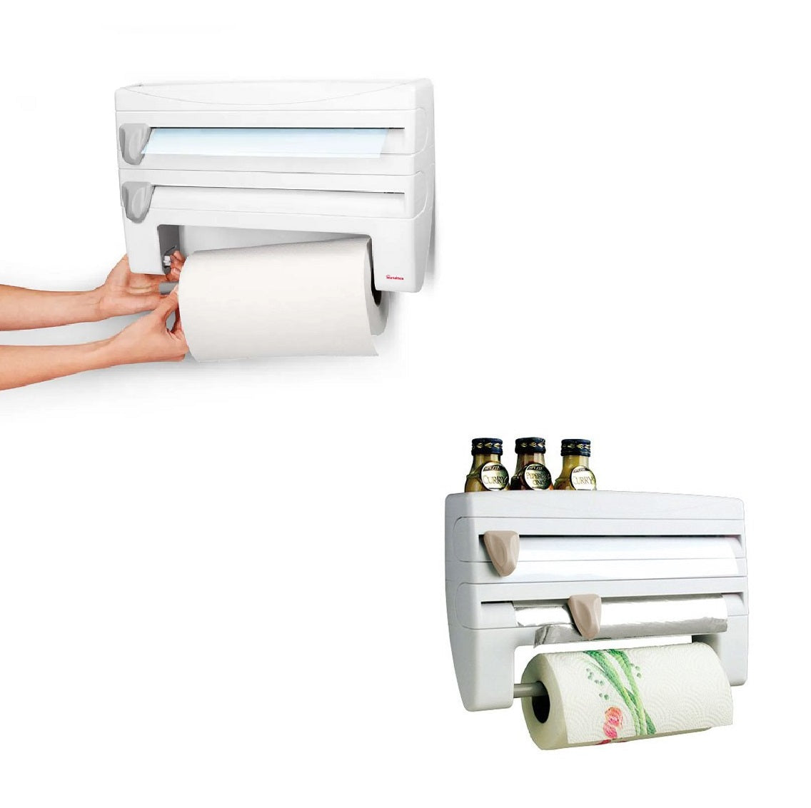 DISPENSADOR DE ROLLOS DE COCINA 4 EN 1
