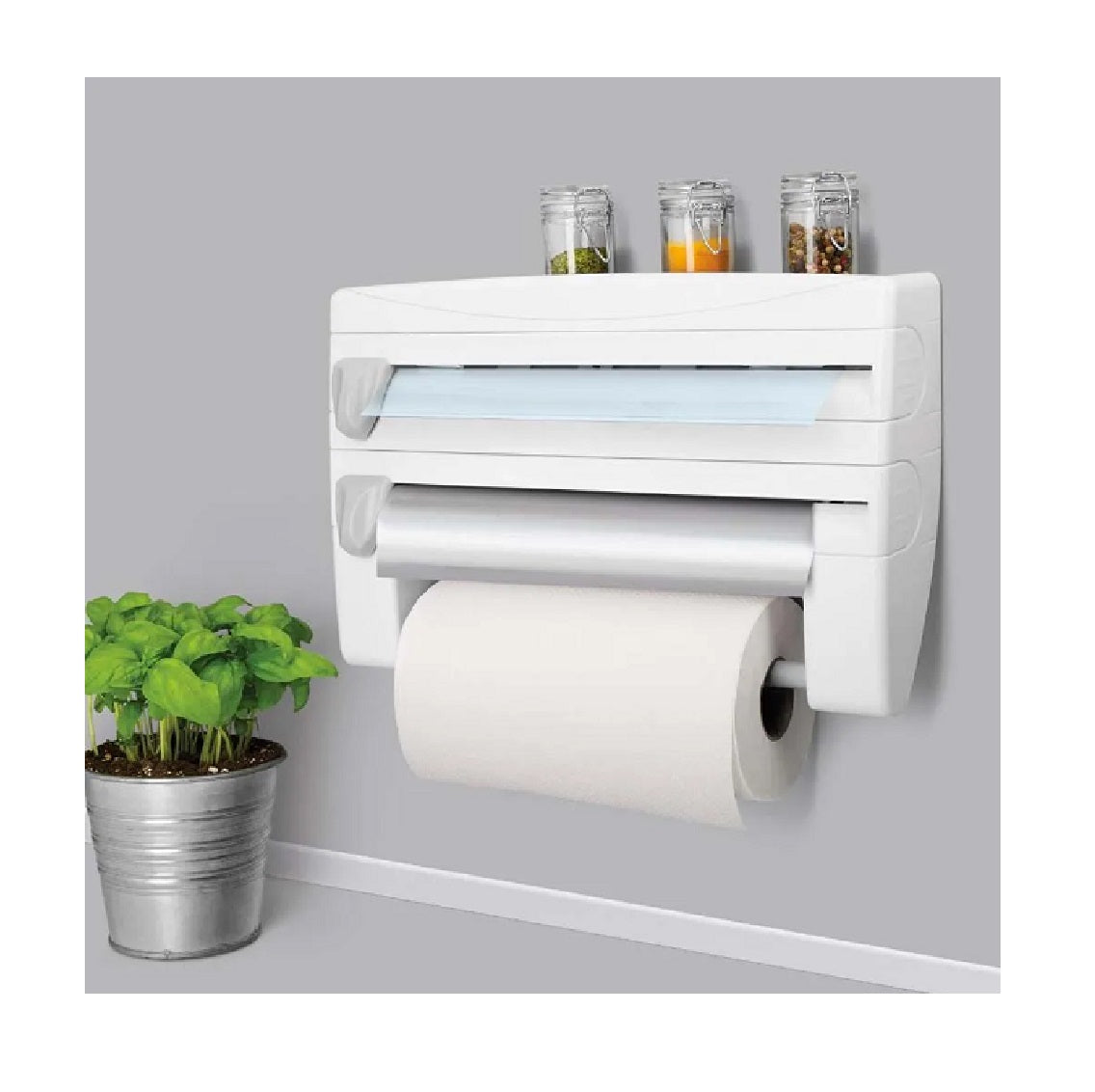 DISPENSADOR DE ROLLOS DE COCINA 4 EN 1