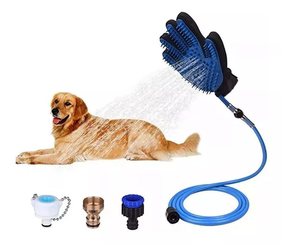 GUANTE CEPILLO ROCEADOR DE AGUA PARA BAÑO DE MASCOTAS