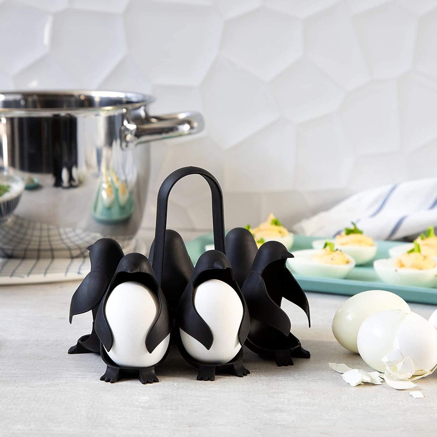 SOPORTE ORGANIZADOR HUEVOS PINGUINO B-13
