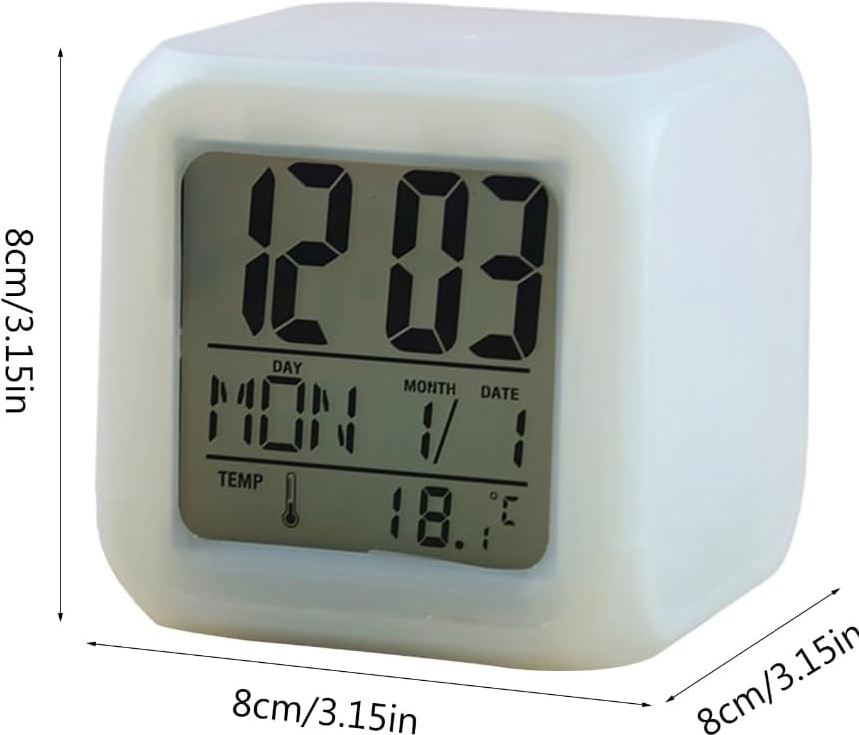 RELOJ DESPERTADOR DIGITALCON LUCES