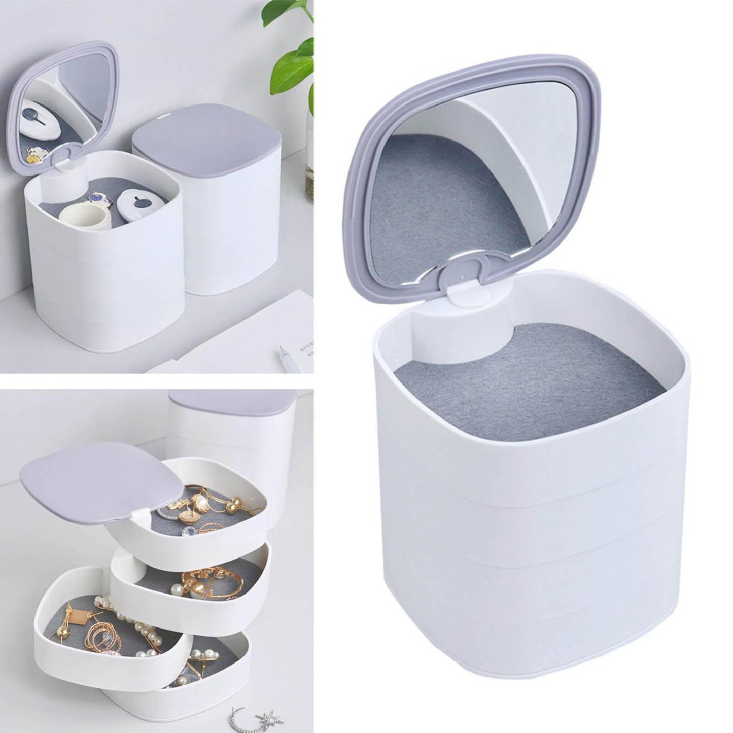 JOYERO GIRATORIO ESPEJO JOYAS FK23D-42