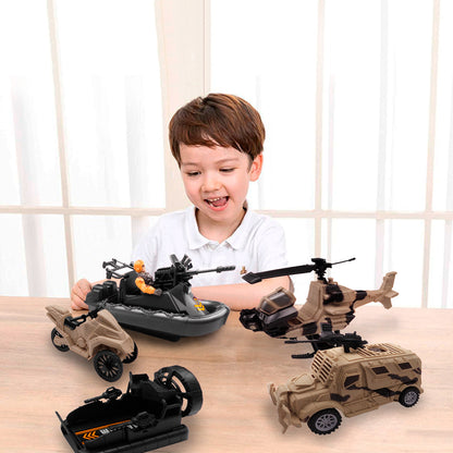 SET VEHICULOS MILITARES X5 HW-M223-8