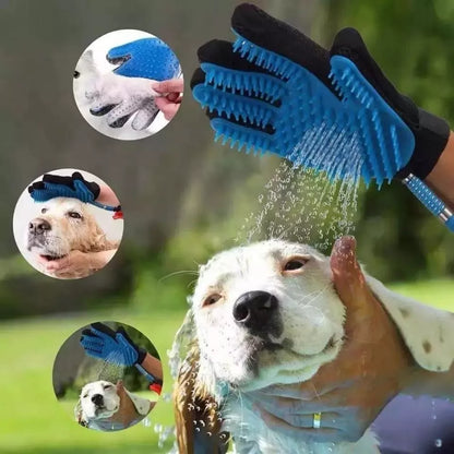 GUANTE CEPILLO ROCEADOR DE AGUA PARA BAÑO DE MASCOTAS