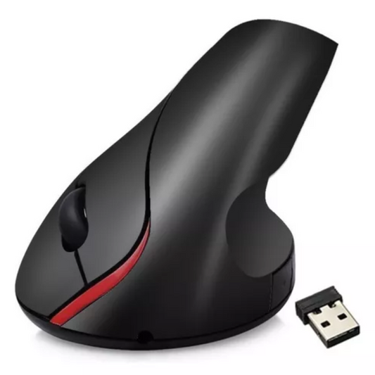 MOUSE INALÁMBRICO VERTICAL NEGRO