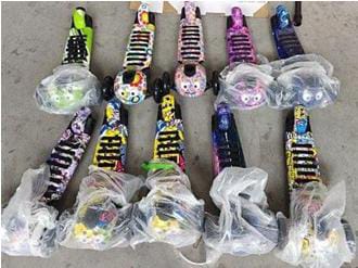 PATINETAS GUSANO ESTAMPADO LLANT DE GOMA