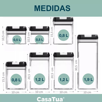 SET RECIPIENTES PARA COMIDA X 7 PIEZAS
