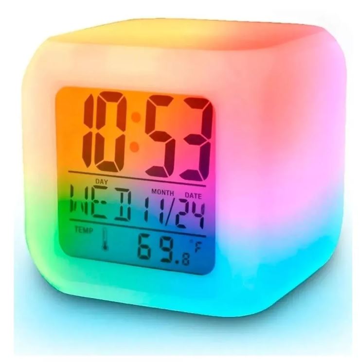 RELOJ DESPERTADOR DIGITALCON LUCES